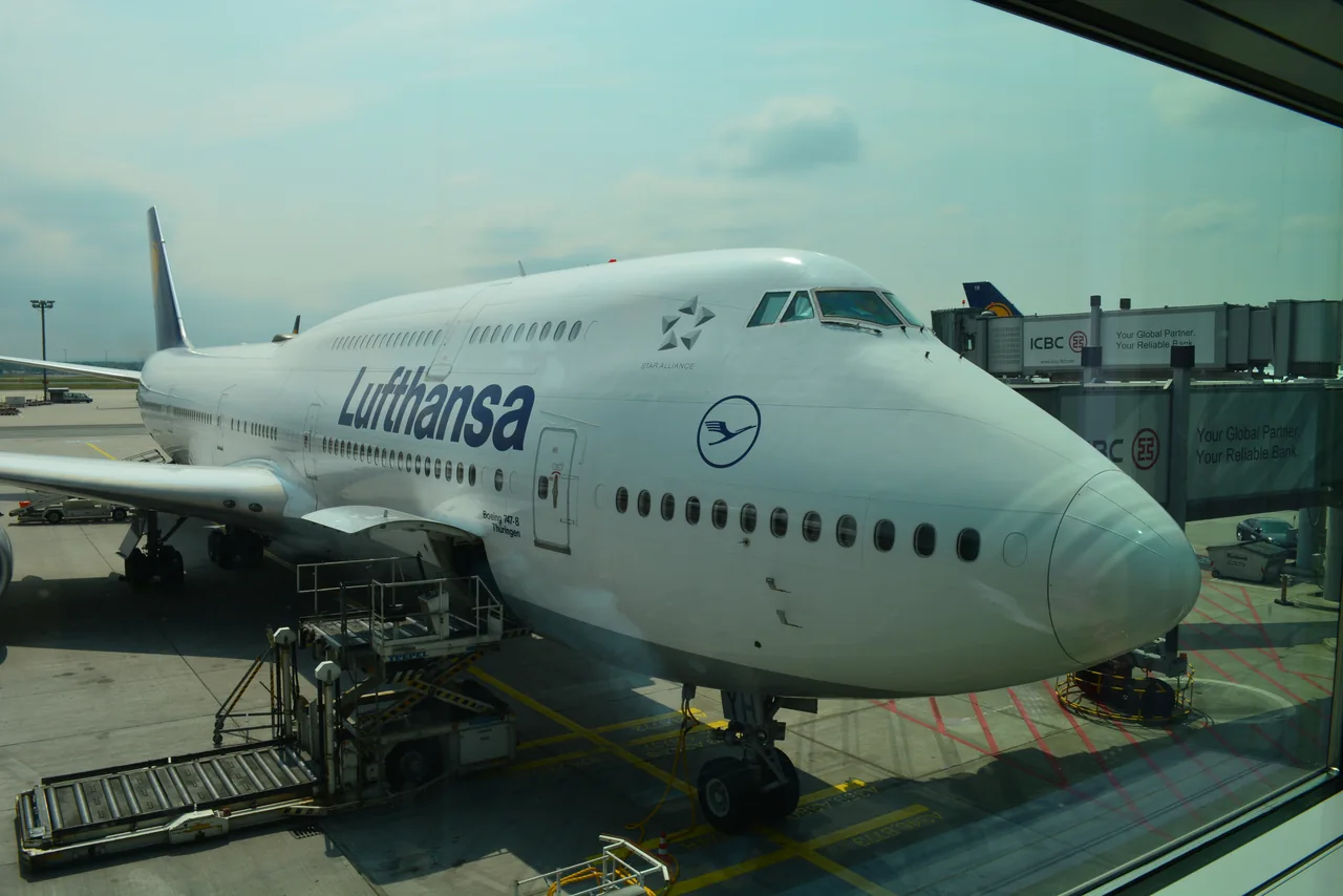Boeing 747-8 Lufthansa all’aeroporto di Francoforte, 2018