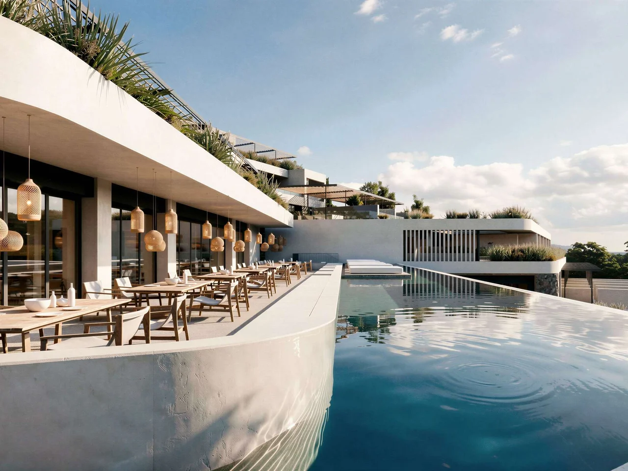 Infinity pool and terrace at Nírema Hotel & Spa Samos – MGallery Collection
