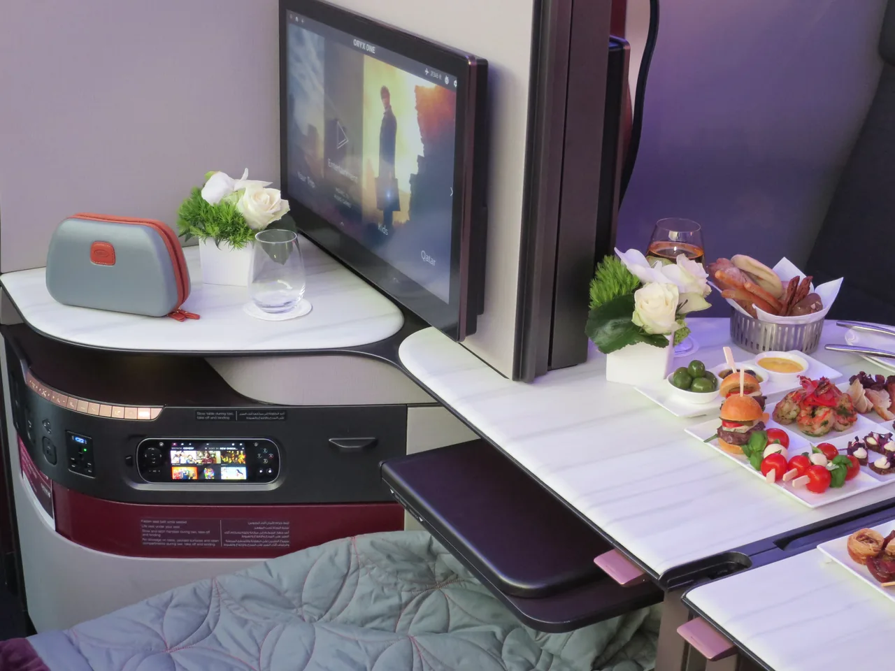 Allestimento dimostrativo della Qsuite Qatar Airways all’ITB di Berlino, 2017
