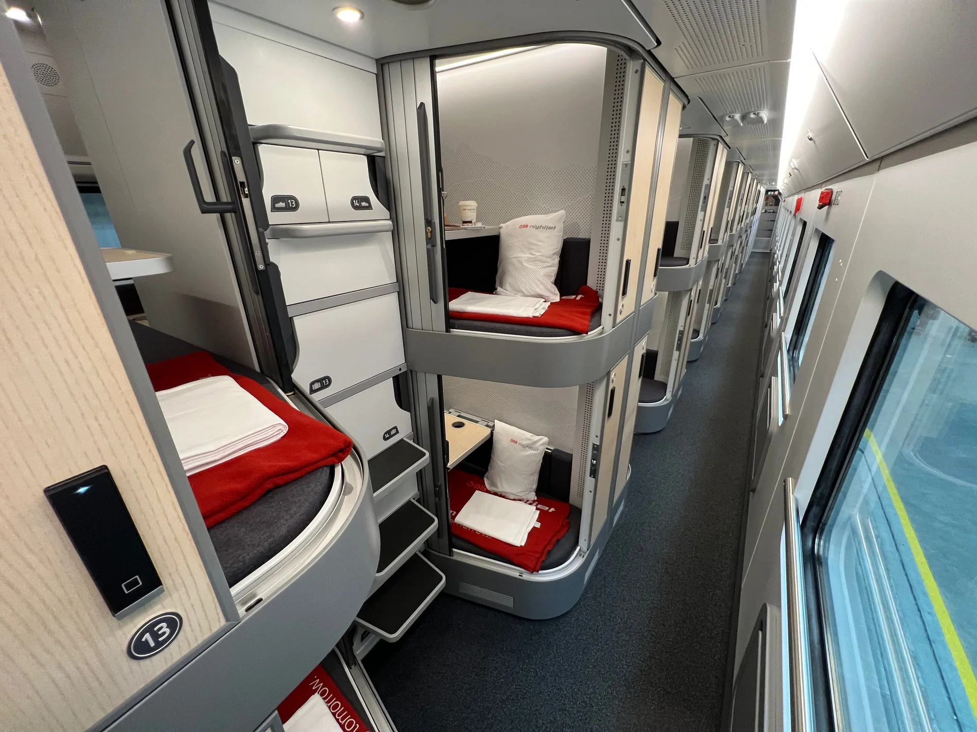 Mini Cabin del Nightjet di nuova generazione fotografate nel 2023